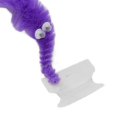 20 Pcs Furry Worm Soft Touch Plush Material Cute Style DIY Compact Portable Fuzzy Worms for Party Purple
