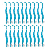 20 Pcs Furry Worm Soft Touch Plush Material Cute Style DIY Compact Portable Fuzzy Worms for Party Light Blue