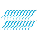 20 Pcs Furry Worm Soft Touch Plush Material Cute Style DIY Compact Portable Fuzzy Worms for Party Light Blue - Extra Image