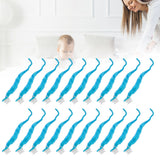 20 Pcs Furry Worm Soft Touch Plush Material Cute Style DIY Compact Portable Fuzzy Worms for Party Light Blue - Extra Image