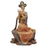 Resin Ancient Beauty Statue Chinese Style Classical Beautiful Women Figurine for Home Office Hotel Lotus