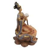Resin Ancient Beauty Statue Chinese Style Classical Beautiful Women Figurine for Home Office Hotel Lotus