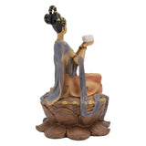Resin Ancient Beauty Statue Chinese Style Classical Beautiful Women Figurine for Home Office Hotel Lotus