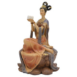 Resin Ancient Beauty Statue Chinese Style Classical Beautiful Women Figurine for Home Office Hotel Lotus