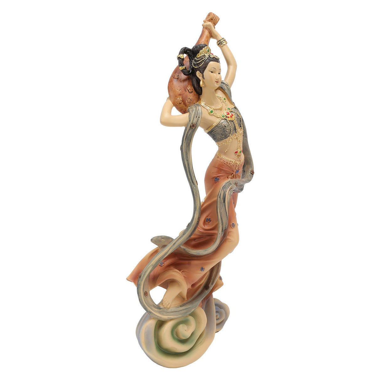 Resin Ancient Beauty Statue Chinese Style Classical Beautiful Women Figurine for Home Office Hotel Pipa