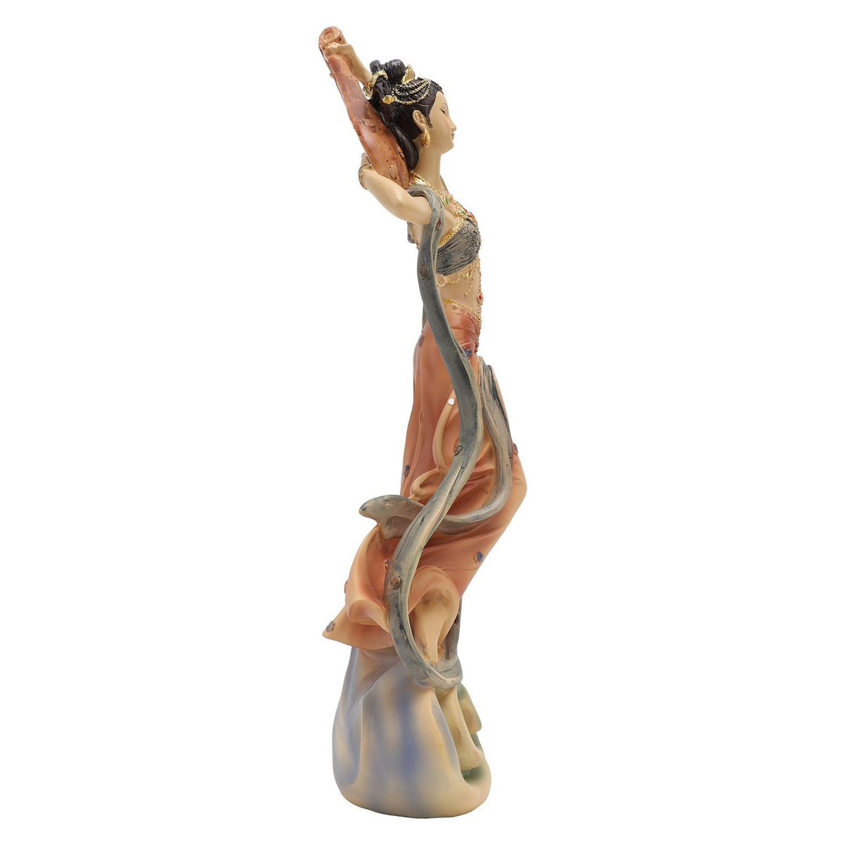 Resin Ancient Beauty Statue Chinese Style Classical Beautiful Women Figurine for Home Office Hotel Pipa
