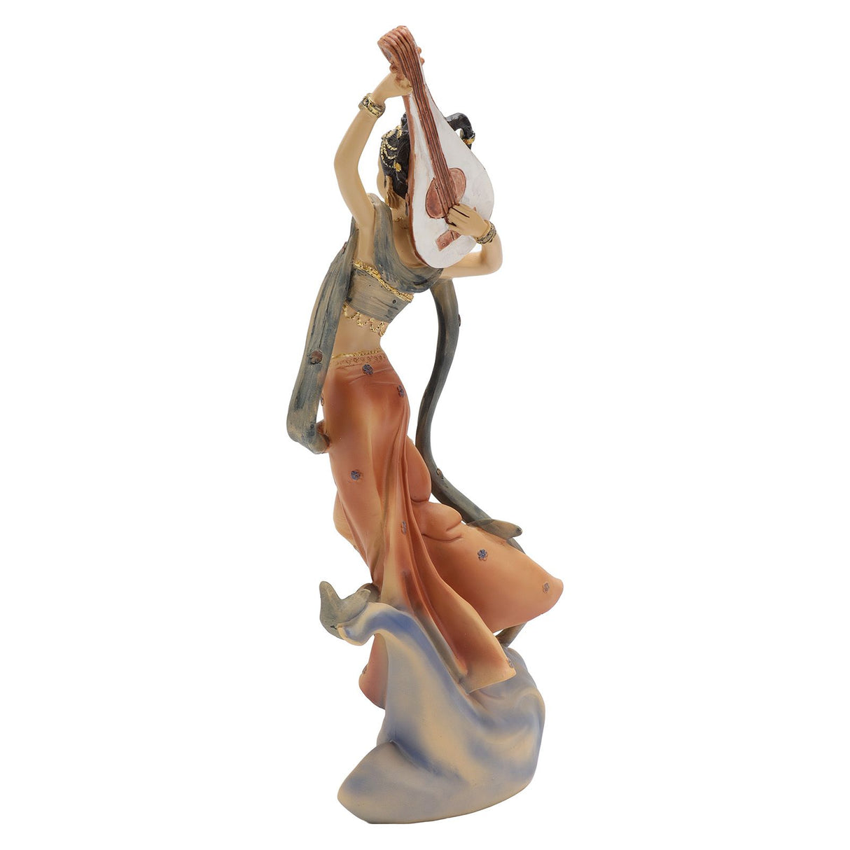 Resin Ancient Beauty Statue Chinese Style Classical Beautiful Women Figurine for Home Office Hotel Pipa