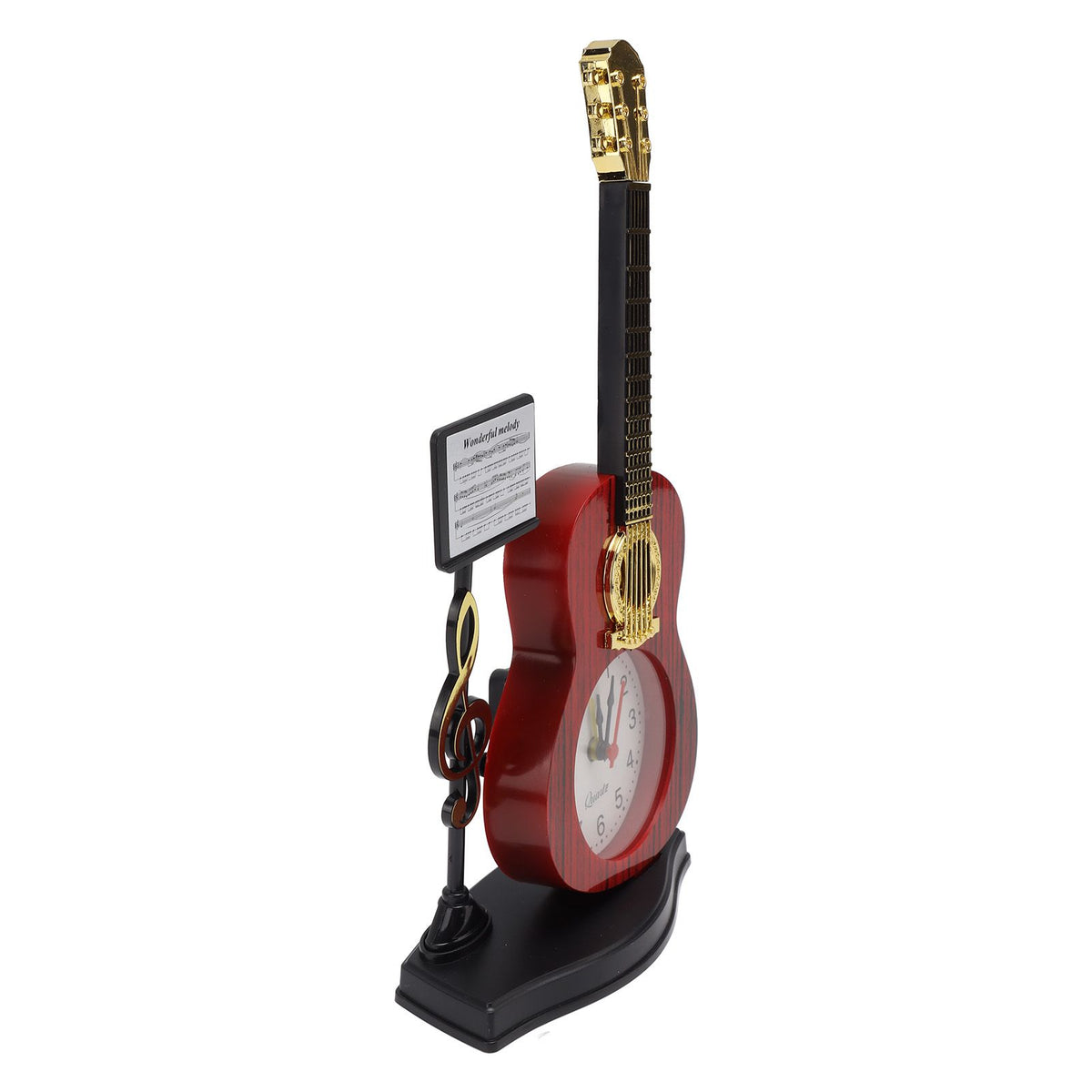 Violin Alarm Clock Unique Appearance Innovative Alarm Clock for Home Living Room Desktop Decoration Gifts 2166B(height 24.2CM)