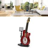 Violin Alarm Clock Unique Appearance Innovative Alarm Clock for Home Living Room Desktop Decoration Gifts 2167B(height 24CM)