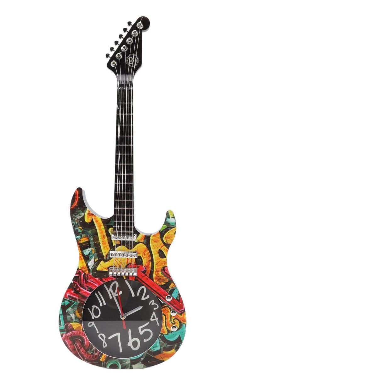 Guitar Wall Clock Simulation Time Accurate Guitar Clock Wall Decor for Home Dormitory Bedroom 5680 Guitar