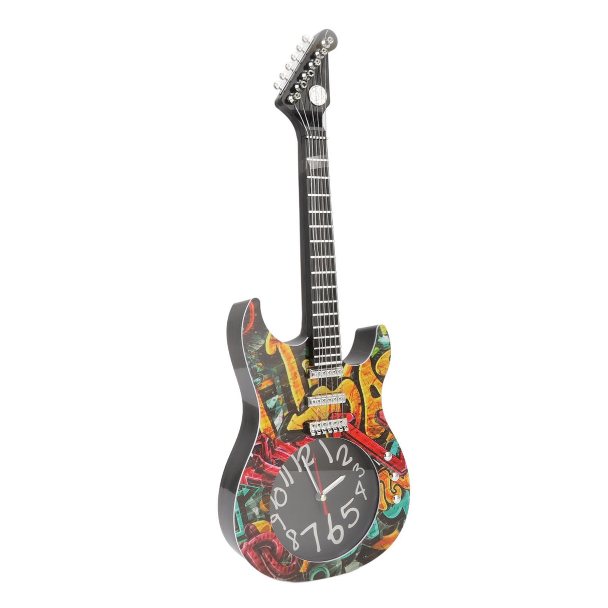 Guitar Wall Clock Simulation Time Accurate Guitar Clock Wall Decor for Home Dormitory Bedroom 5680 Guitar