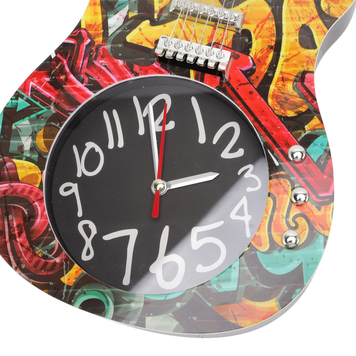 Guitar Wall Clock Simulation Time Accurate Guitar Clock Wall Decor for Home Dormitory Bedroom 5680 Guitar