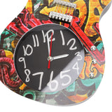 Guitar Wall Clock Simulation Time Accurate Guitar Clock Wall Decor for Home Dormitory Bedroom 5680 Guitar - Extra Image