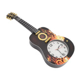 Wall Clock Silent Simulation Ukulele Shaped Decorative Alarm Clock for Bedroom Student Dormitory Office 5681 Ukulele (46x17.5x4.5cm / 18.1x6.9x1.8in)