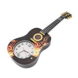 Wall Clock Silent Simulation Ukulele Shaped Decorative Alarm Clock for Bedroom Student Dormitory Office 5681 Ukulele (46x17.5x4.5cm / 18.1x6.9x1.8in)