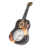 Wall Clock Silent Simulation Ukulele Shaped Decorative Alarm Clock for Bedroom Student Dormitory Office 5681 Ukulele (46x17.5x4.5cm / 18.1x6.9x1.8in)