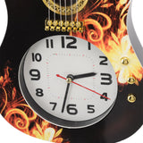 Wall Clock Silent Simulation Ukulele Shaped Decorative Alarm Clock for Bedroom Student Dormitory Office 5681 Ukulele (46x17.5x4.5cm / 18.1x6.9x1.8in)