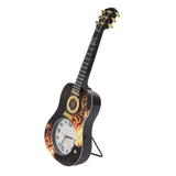 Wall Clock Silent Simulation Ukulele Shaped Decorative Alarm Clock for Bedroom Student Dormitory Office Ukulele 5681CC (46x17x4.5cm / 18.1x6.7x1.8in) - Front View