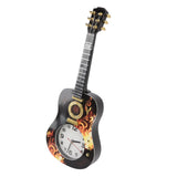 Wall Clock Silent Simulation Ukulele Shaped Decorative Alarm Clock for Bedroom Student Dormitory Office Ukulele 5681CC (46x17x4.5cm / 18.1x6.7x1.8in) - Side View