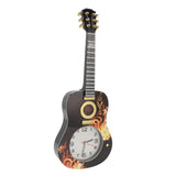 Wall Clock Silent Simulation Ukulele Shaped Decorative Alarm Clock for Bedroom Student Dormitory Office Ukulele 5681CC (46x17x4.5cm / 18.1x6.7x1.8in)