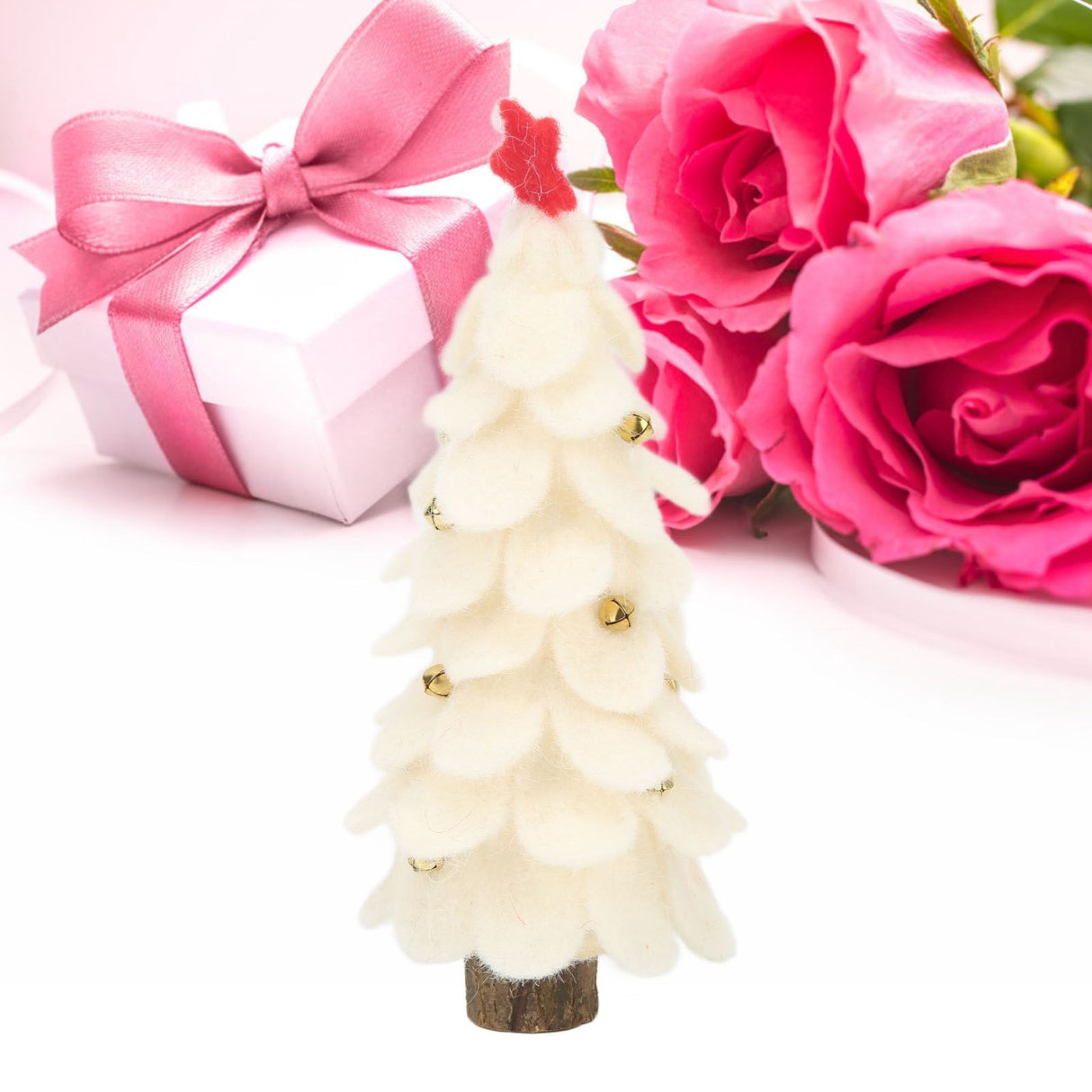 2023 New Christmas Decoration Wool Felt Christmas Tree Ornament Home New Year Party Ornament White Big Size