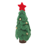 Wool Felt Christmas Tree Wood Small Christmas Tree Decorations for Home Display Window Green