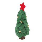 Wool Felt Christmas Tree Wood Small Christmas Tree Decorations for Home Display Window Green - Side View