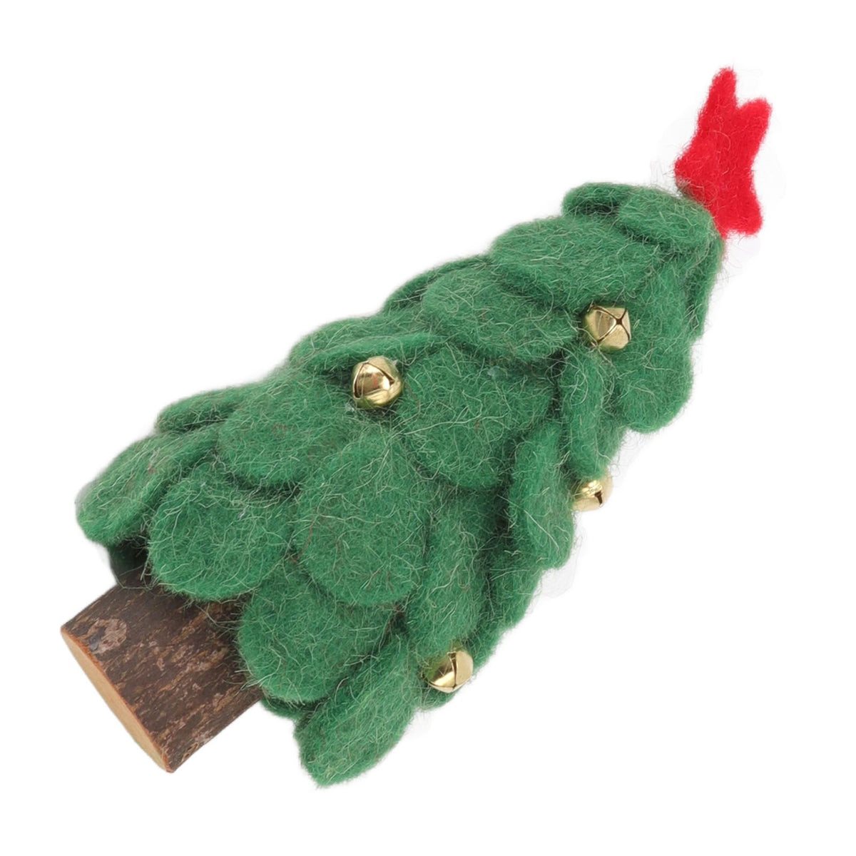 Wool Felt Christmas Tree Wood Small Christmas Tree Decorations for Home Display Window Green