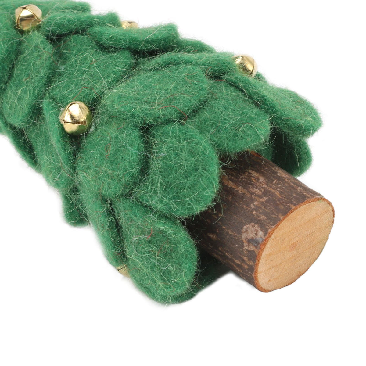 Wool Felt Christmas Tree Wood Small Christmas Tree Decorations for Home Display Window Green