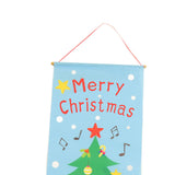 Christmas Flags Ornament Christmas Tree Designed Bamboo and Cloth Christmas Hanging Sign for Door Home - Extra Image