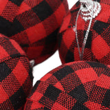 6Pcs 70mm 2.76 Inch Christmas Ornaments Balls Christmas Tree Decoration Balls New Year's Decor Red and Black Check