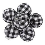 6Pcs 70mm 2.76 Inch Christmas Ornaments Balls Christmas Tree Decoration Balls New Year's Decor Black and White Check - Front View