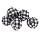 6Pcs 70mm 2.76 Inch Christmas Ornaments Balls Christmas Tree Decoration Balls New Year's Decor Black and White Check