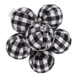 6Pcs 70mm 2.76 Inch Christmas Ornaments Balls Christmas Tree Decoration Balls New Year's Decor Black and White Check