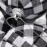 6Pcs 70mm 2.76 Inch Christmas Ornaments Balls Christmas Tree Decoration Balls New Year's Decor Black and White Check