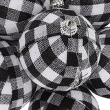 6Pcs 70mm 2.76 Inch Christmas Ornaments Balls Christmas Tree Decoration Balls New Year's Decor Black and White Check - Extra Image
