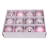 Christmas Tree Balls Ornaments Christmas Tree Decorations for Family Parties Garden Dinners Birthday Parties Pink