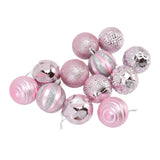 Christmas Tree Balls Ornaments Christmas Tree Decorations for Family Parties Garden Dinners Birthday Parties Pink - Front View