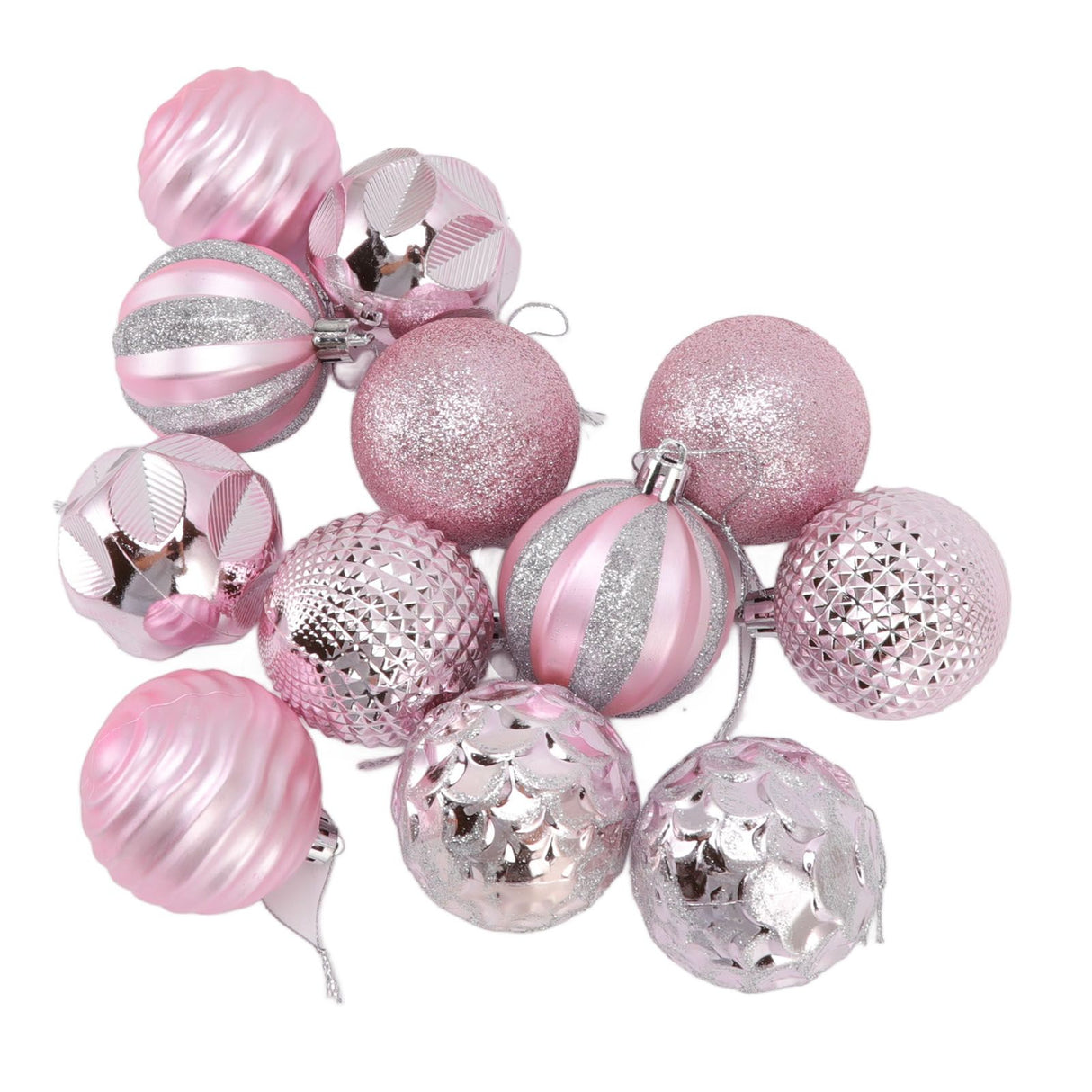 Christmas Tree Balls Ornaments Christmas Tree Decorations for Family Parties Garden Dinners Birthday Parties Pink