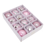 Christmas Tree Balls Ornaments Christmas Tree Decorations for Family Parties Garden Dinners Birthday Parties Pink - Extra Image