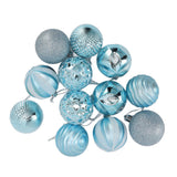 Christmas Tree Balls Ornaments Christmas Tree Decorations for Family Parties Garden Dinners Birthday Parties Blue - Top-Down View