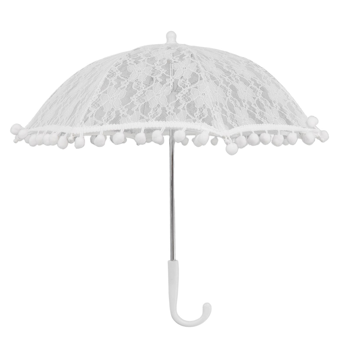 White Lace Umbrella Vintage Wedding Bridal Lace Parasol Children's Photo Costume Lace Umbrella for Photography Props 51322 G