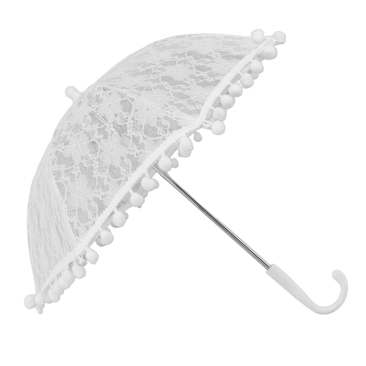 White Lace Umbrella Vintage Wedding Bridal Lace Parasol Children's Photo Costume Lace Umbrella for Photography Props 51322 G