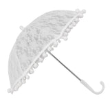 White Lace Umbrella Vintage Wedding Bridal Lace Parasol Children's Photo Costume Lace Umbrella for Photography Props 51322 G