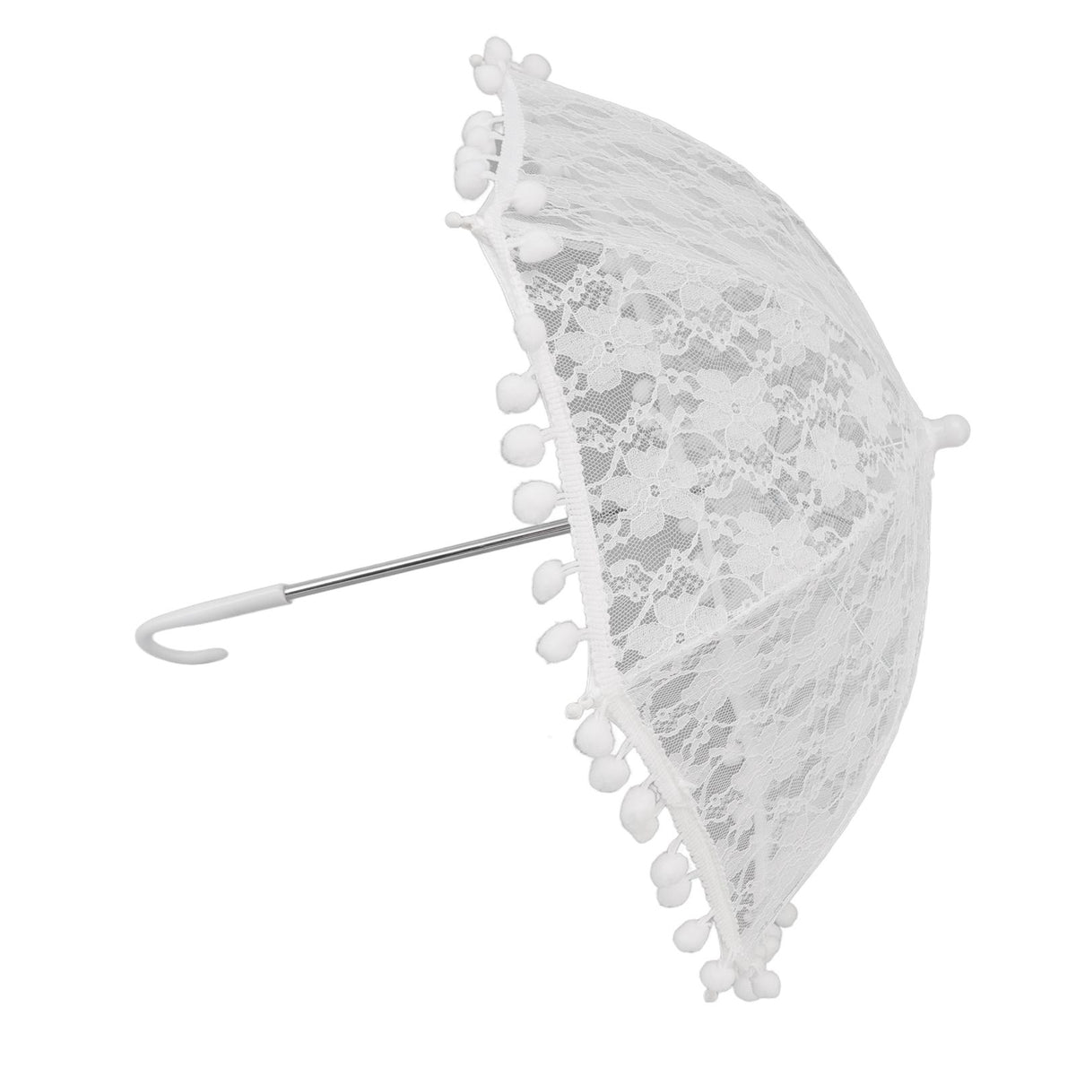 White Lace Umbrella Vintage Wedding Bridal Lace Parasol Children's Photo Costume Lace Umbrella for Photography Props 51322 G