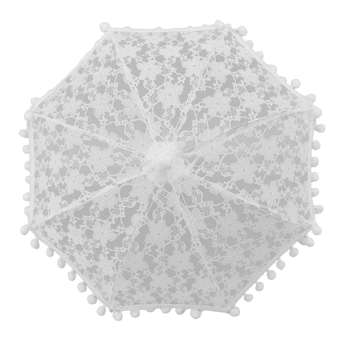 White Lace Umbrella Vintage Wedding Bridal Lace Parasol Children's Photo Costume Lace Umbrella for Photography Props 51322 G