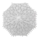 White Lace Umbrella Vintage Wedding Bridal Lace Parasol Children's Photo Costume Lace Umbrella for Photography Props 51322 G - 45-Degree Angle