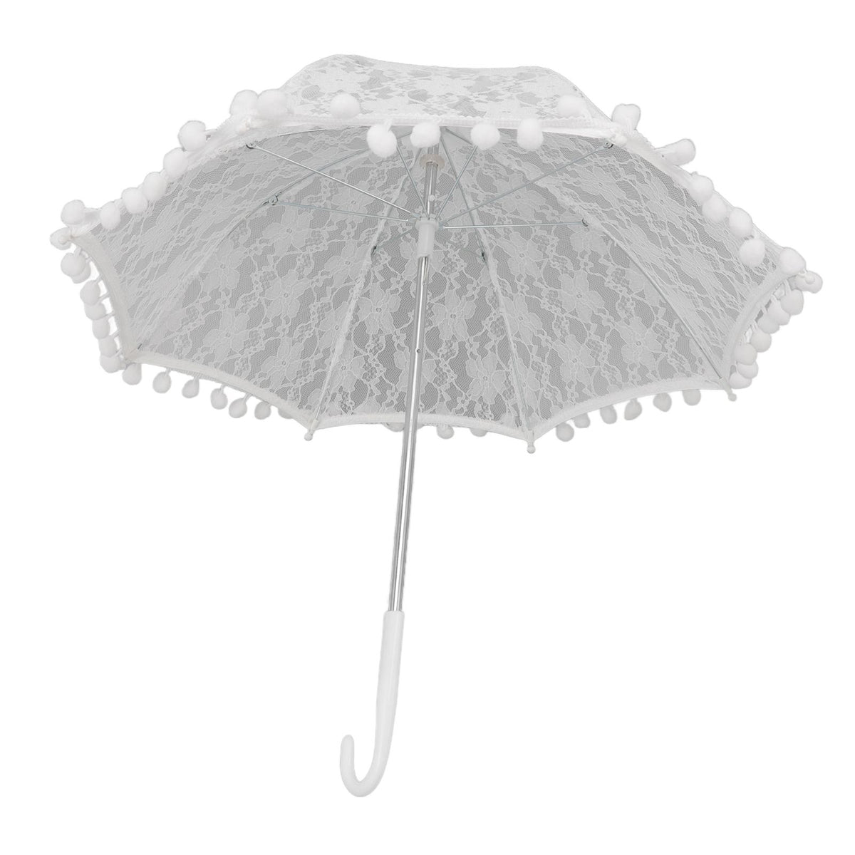 White Lace Umbrella Vintage Wedding Bridal Lace Parasol Children's Photo Costume Lace Umbrella for Photography Props 51322 G
