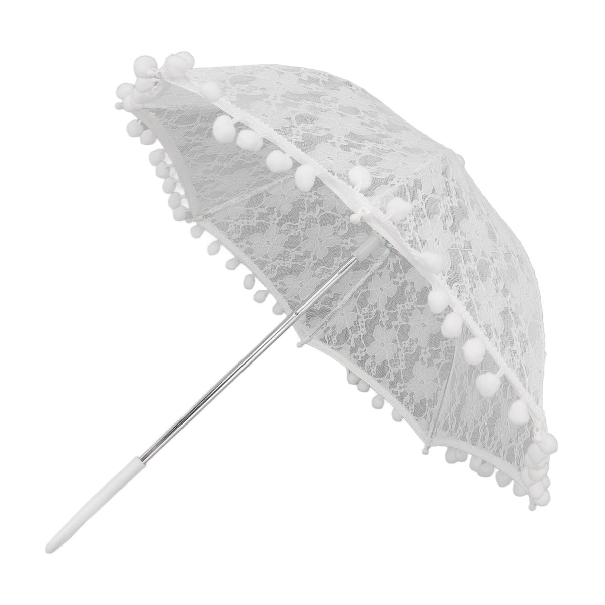White Lace Umbrella Vintage Wedding Bridal Lace Parasol Children's Photo Costume Lace Umbrella for Photography Props 51322 G