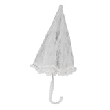 White Lace Umbrella Vintage Wedding Bridal Lace Parasol Children's Photo Costume Lace Umbrella for Photography Props 51322 G - Low Angle
